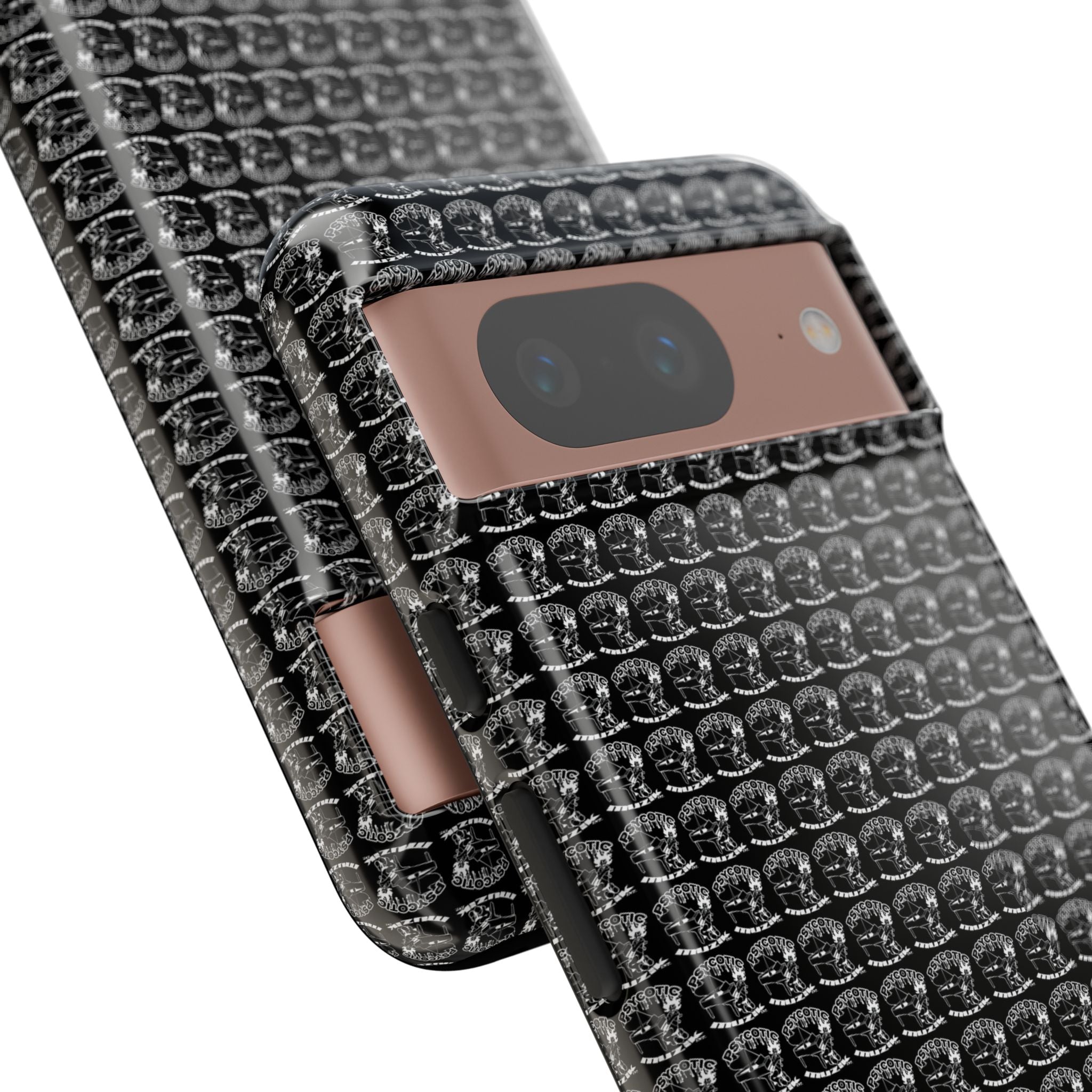 Black Carbon Fiber Texture Tough Phone Case — Rugged Drop Protection