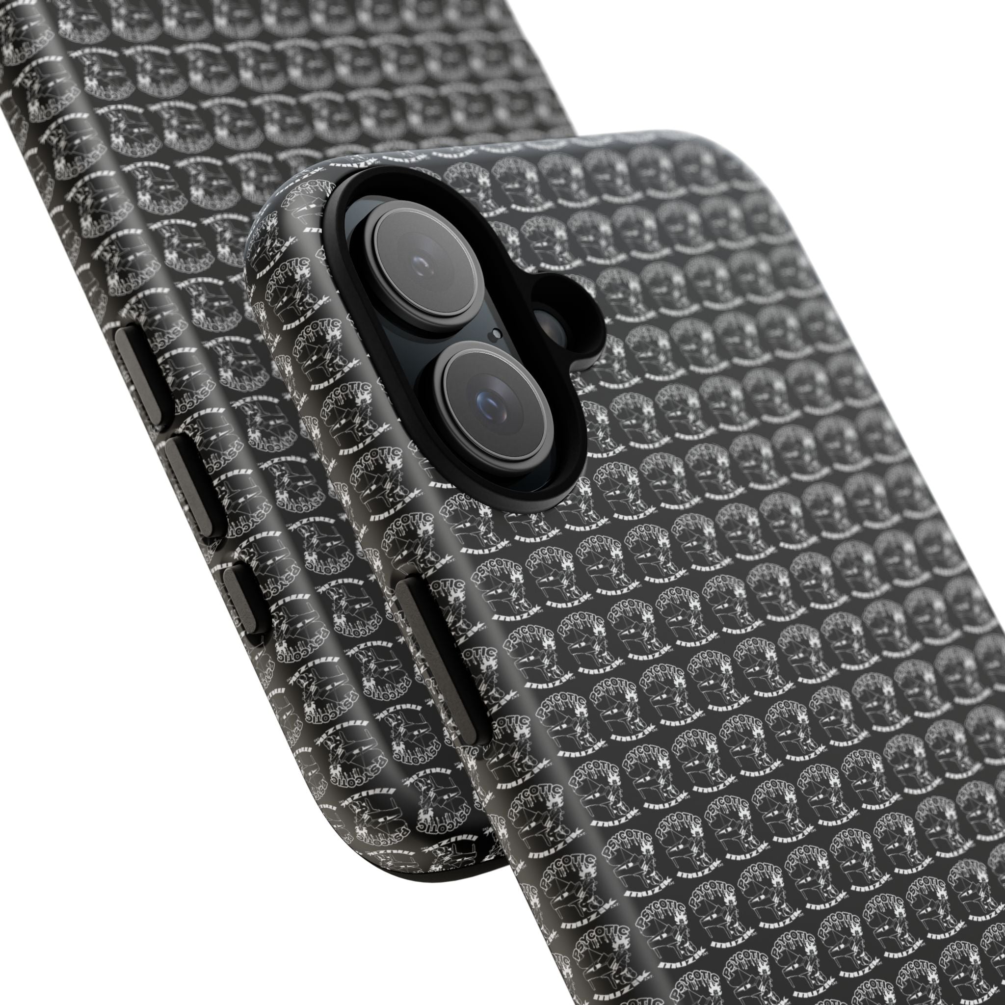Black Carbon Fiber Texture Tough Phone Case — Rugged Drop Protection
