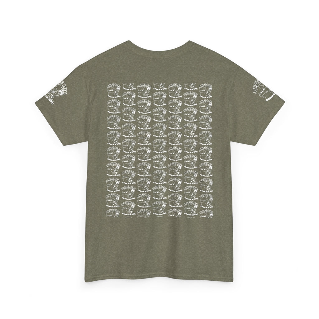 Skull Repeat Pattern T-Shirt — Gothic Grunge Graphic Tee