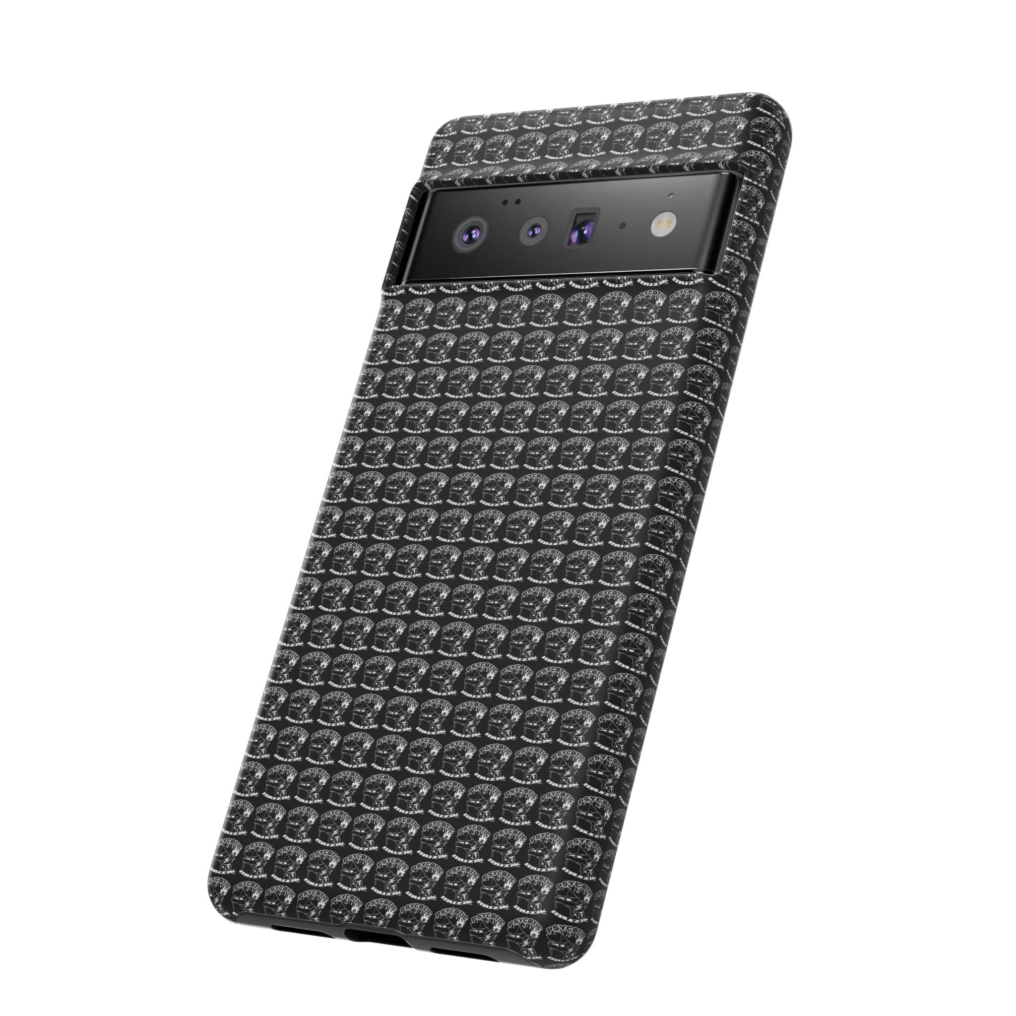 Black Carbon Fiber Texture Tough Phone Case — Rugged Drop Protection