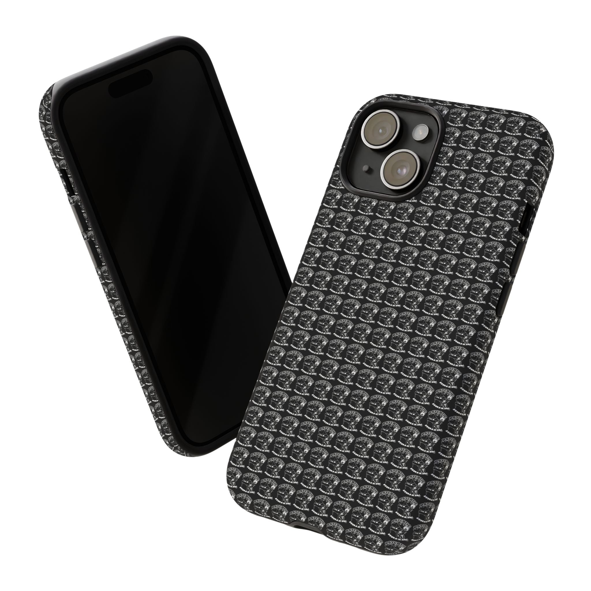 Black Carbon Fiber Texture Tough Phone Case — Rugged Drop Protection