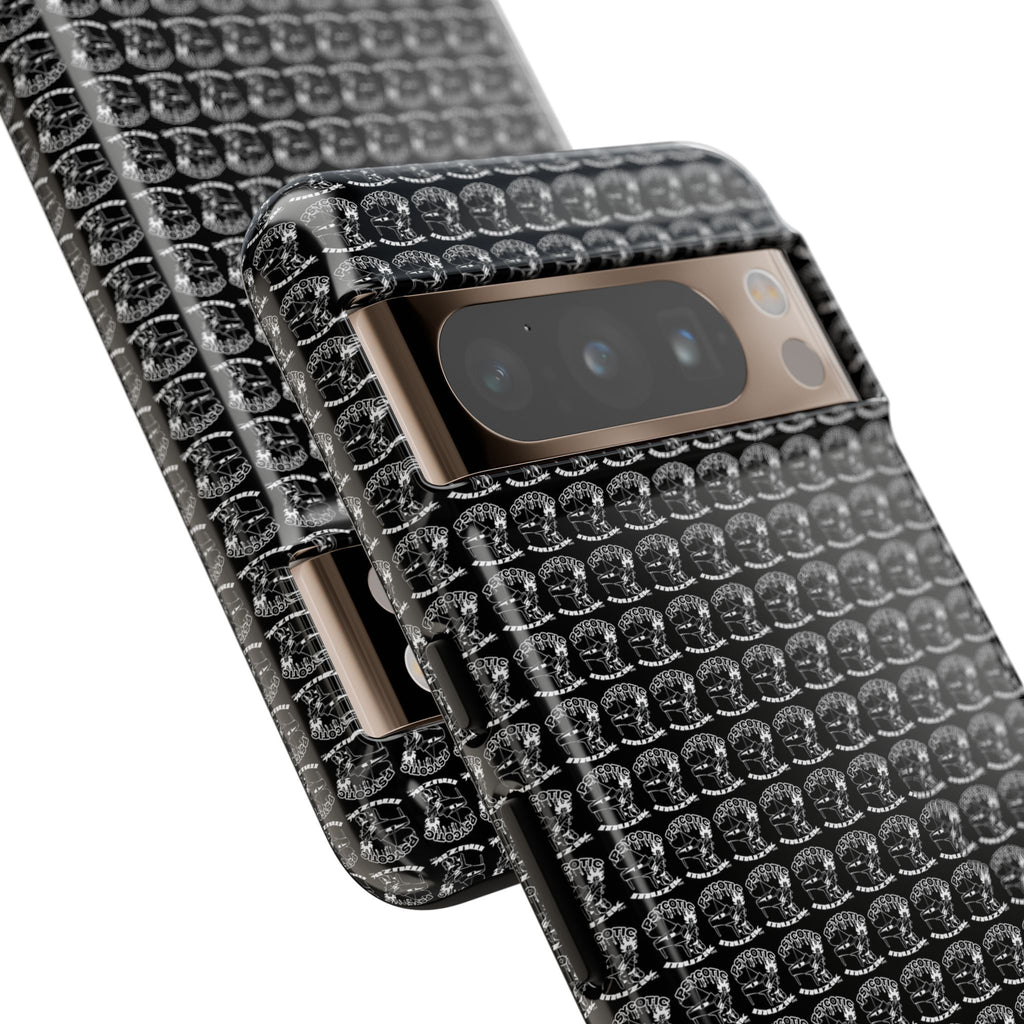 Black Carbon Fiber Texture Tough Phone Case — Rugged Drop Protection