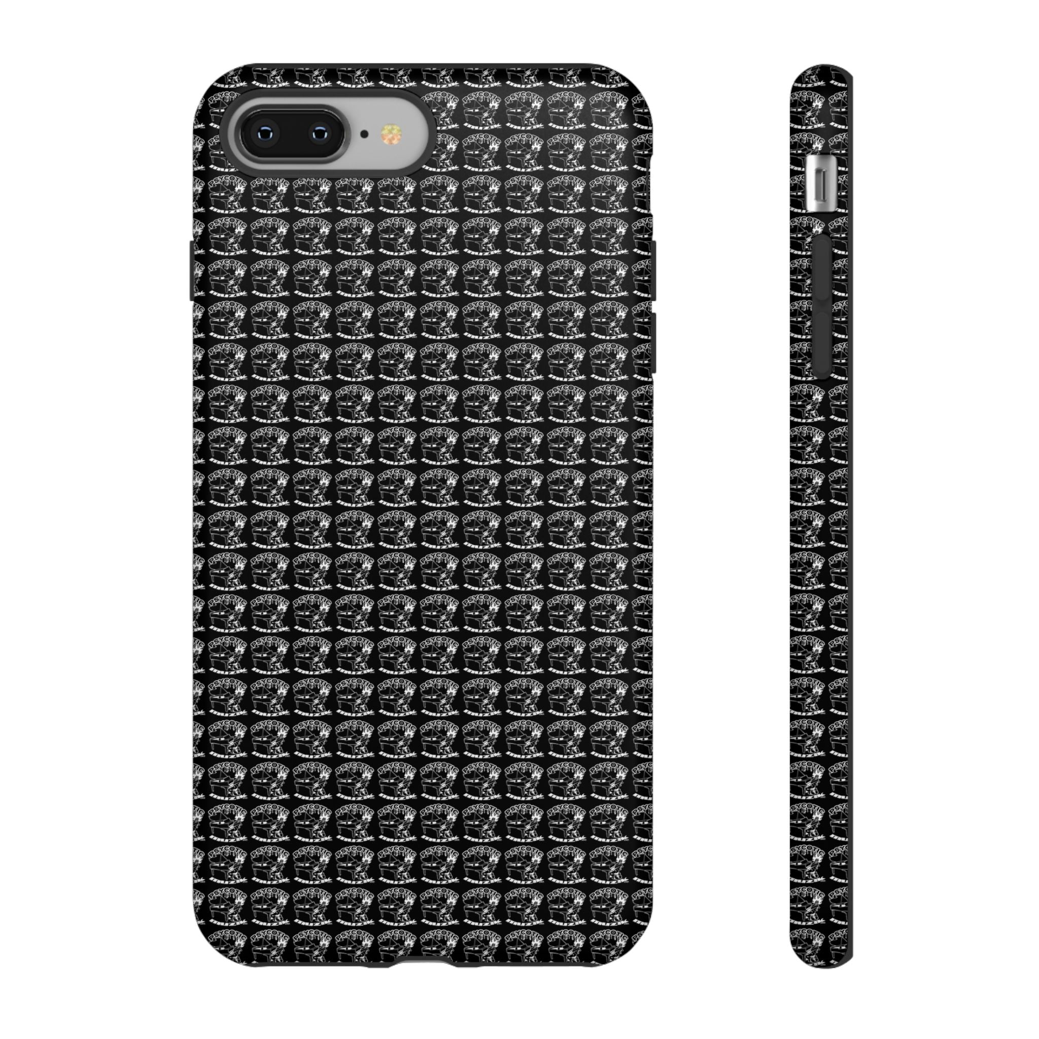 Black Carbon Fiber Texture Tough Phone Case — Rugged Drop Protection