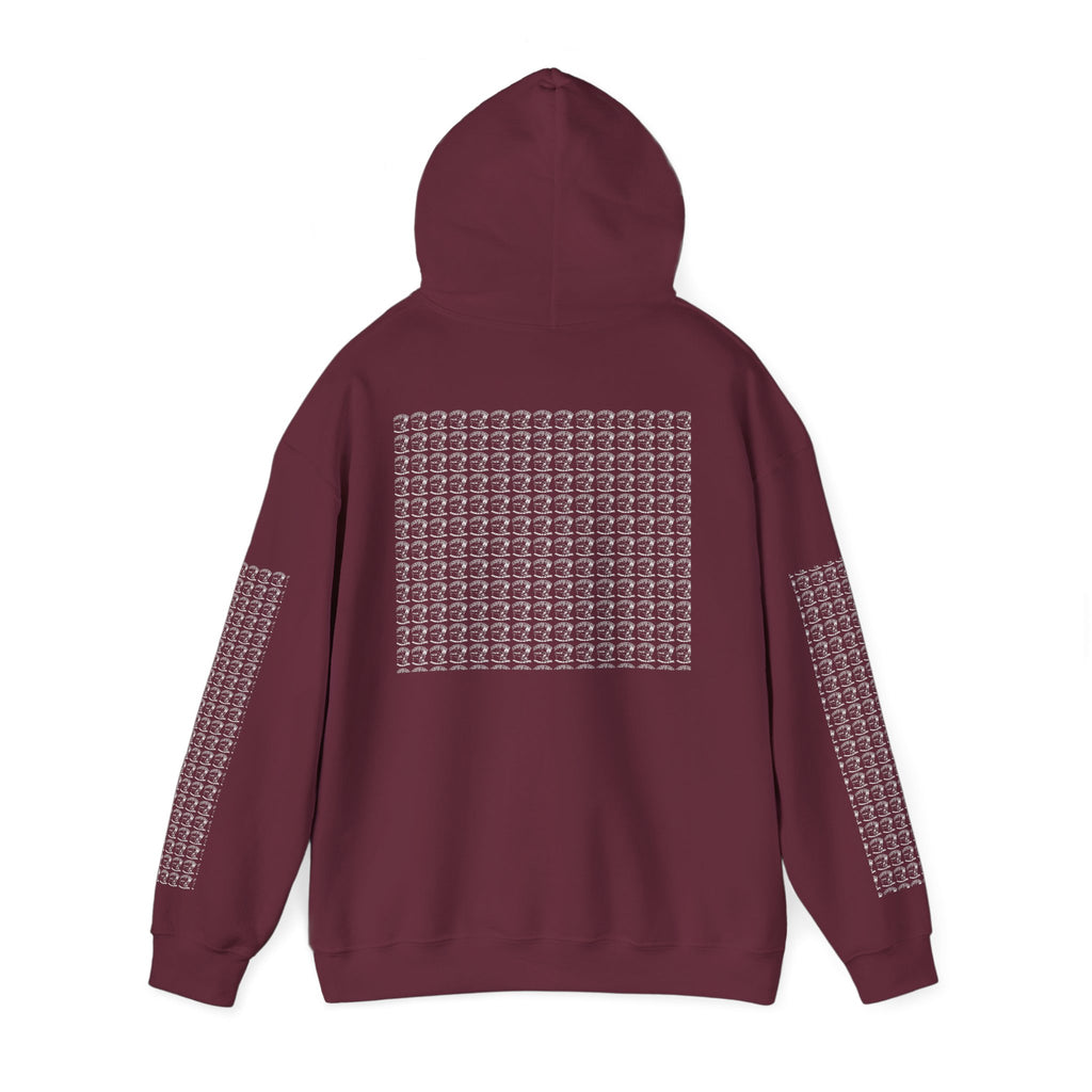 Hoodie — Repeating Skull Grid Graphic Pullover