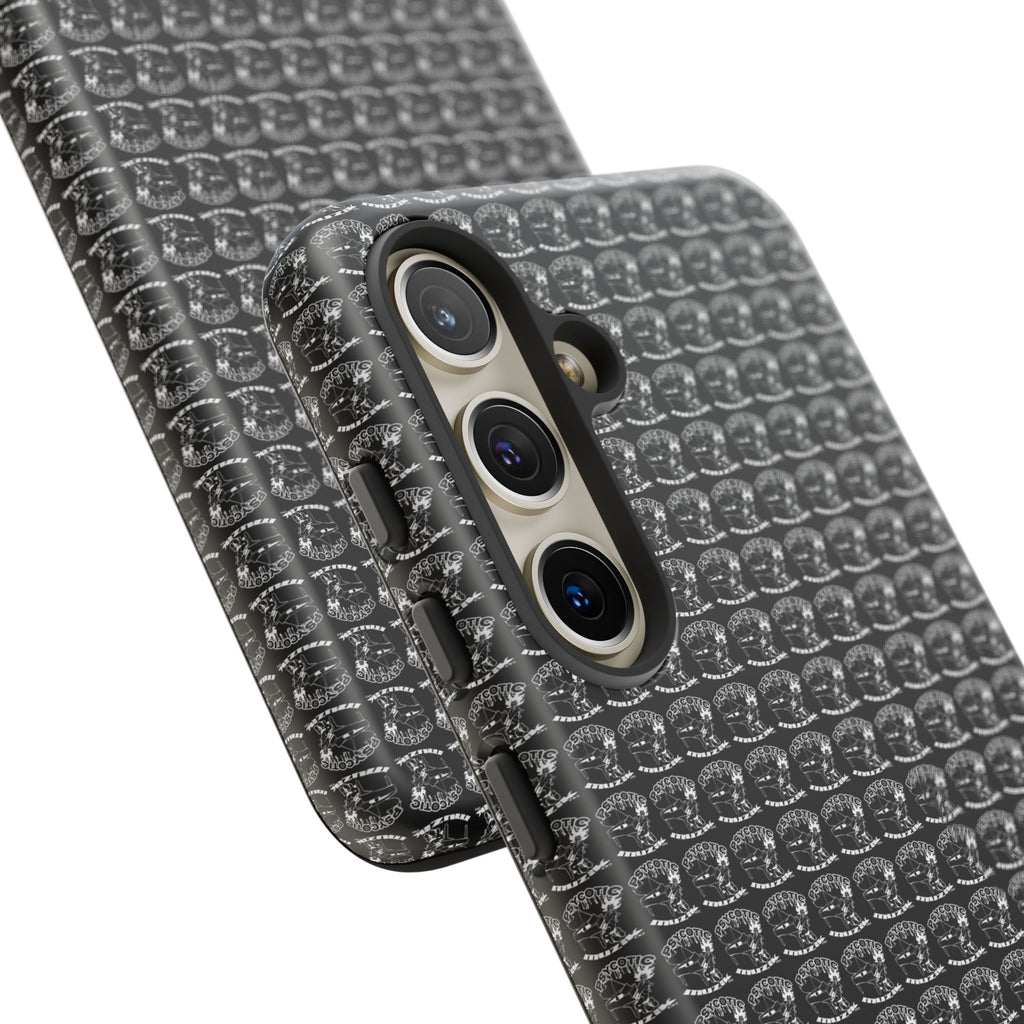 Black Carbon Fiber Texture Tough Phone Case — Rugged Drop Protection