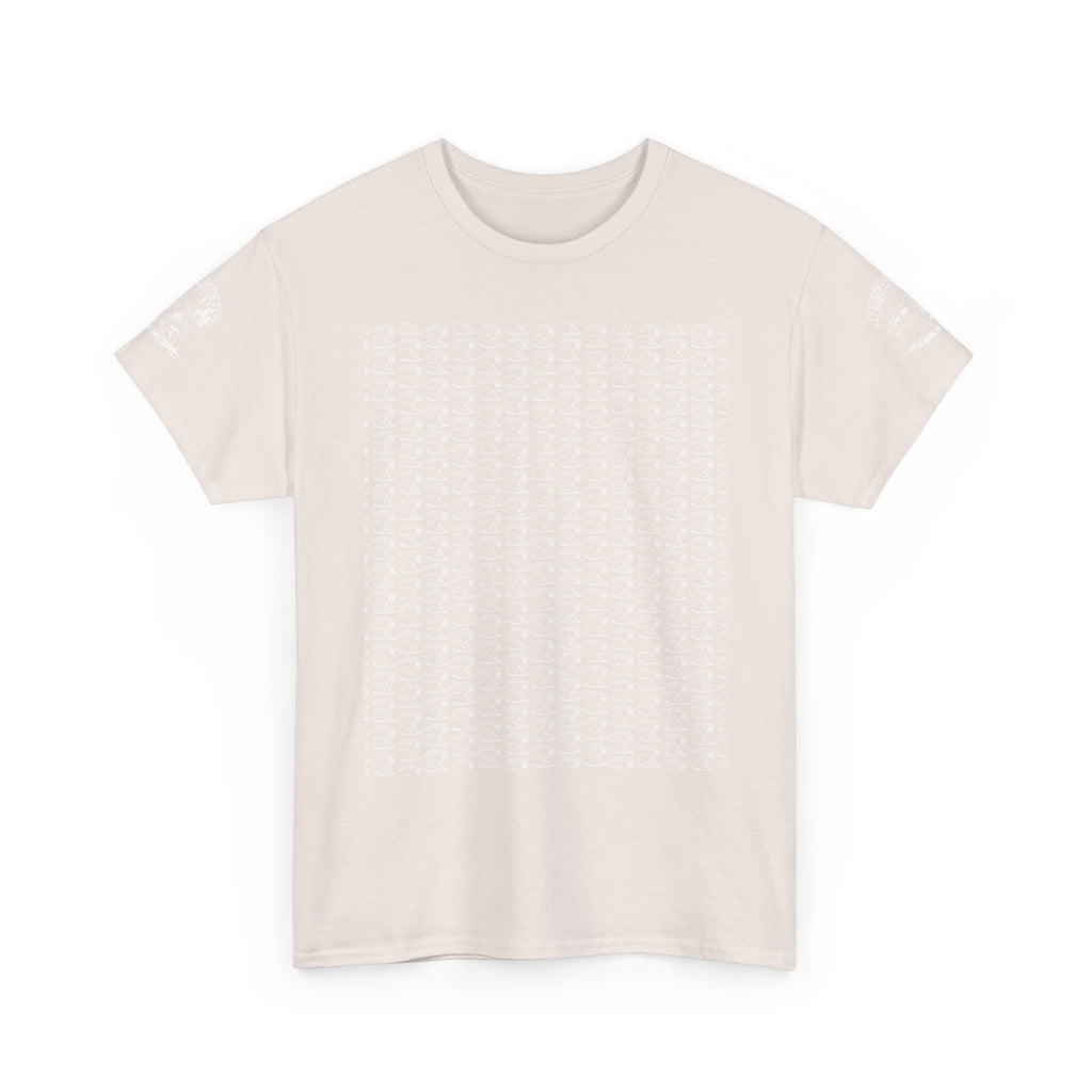 Skull Repeat Pattern T-Shirt — Gothic Grunge Graphic Tee
