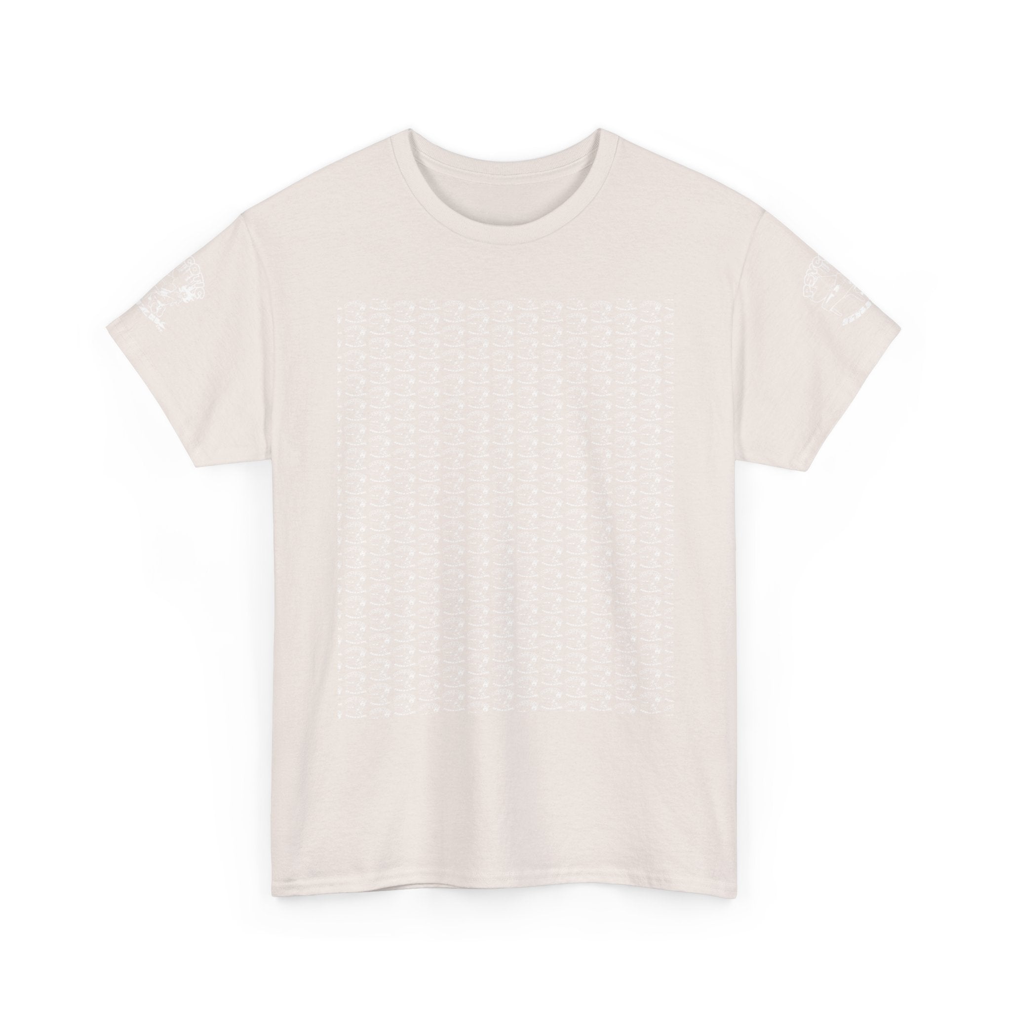 Skull Repeat Pattern T-Shirt — Gothic Grunge Graphic Tee
