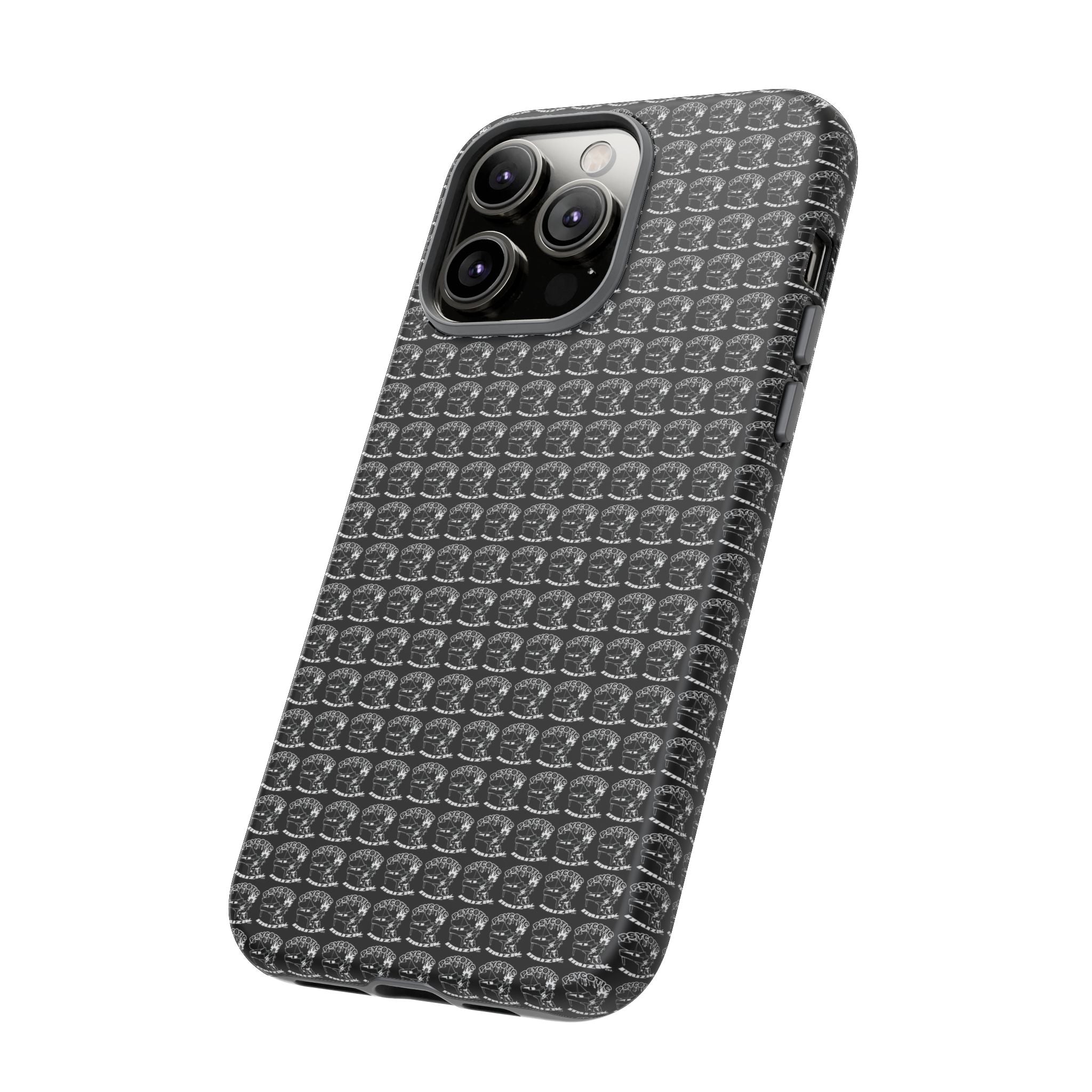 Black Carbon Fiber Texture Tough Phone Case — Rugged Drop Protection