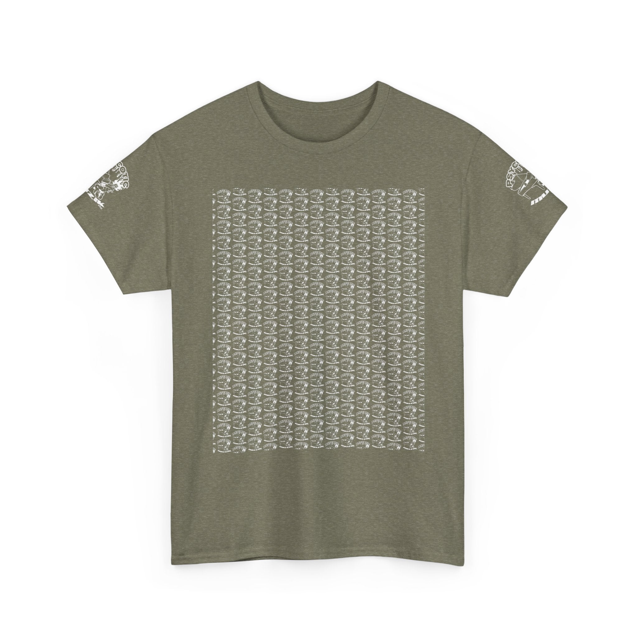 Skull Repeat Pattern T-Shirt — Gothic Grunge Graphic Tee