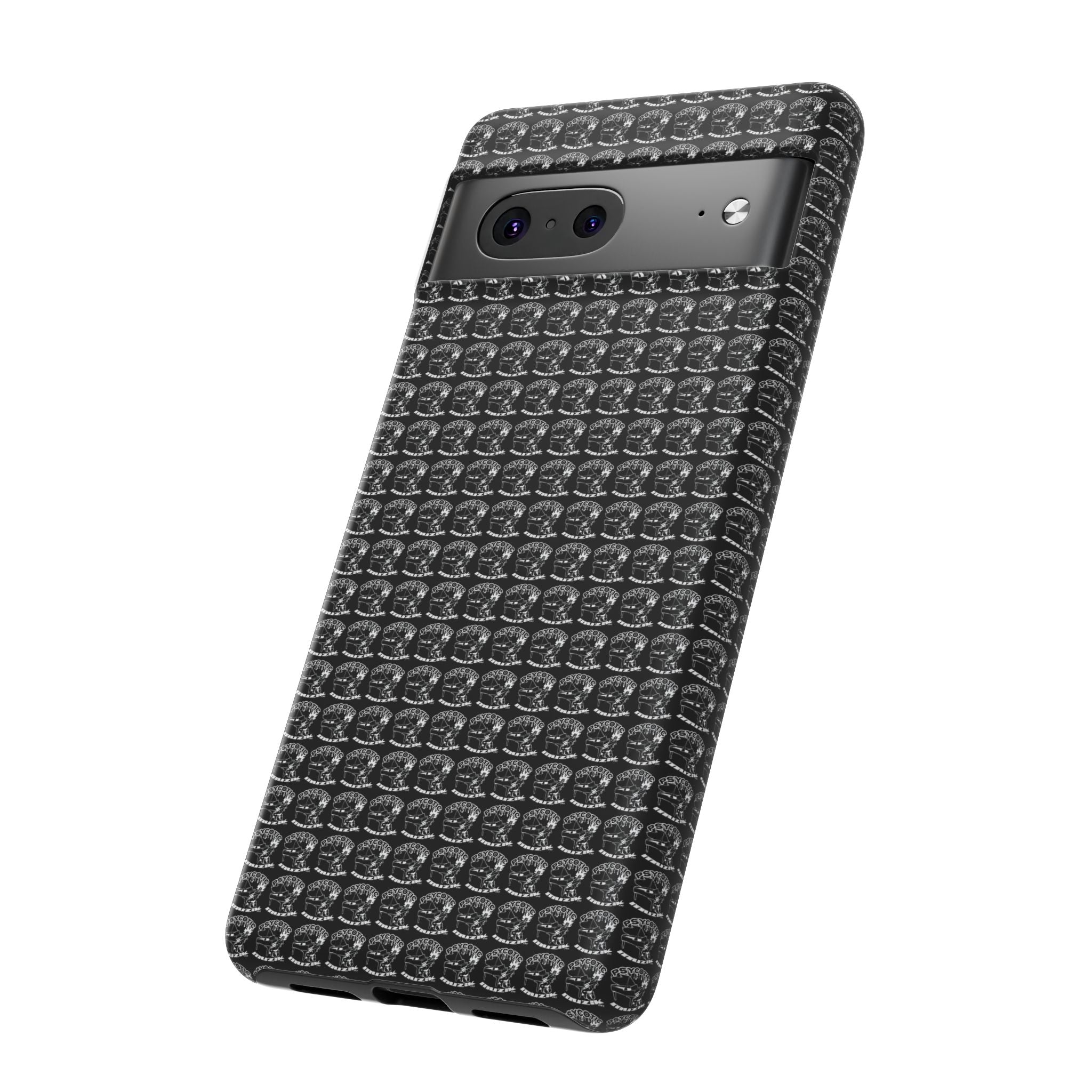 Black Carbon Fiber Texture Tough Phone Case — Rugged Drop Protection