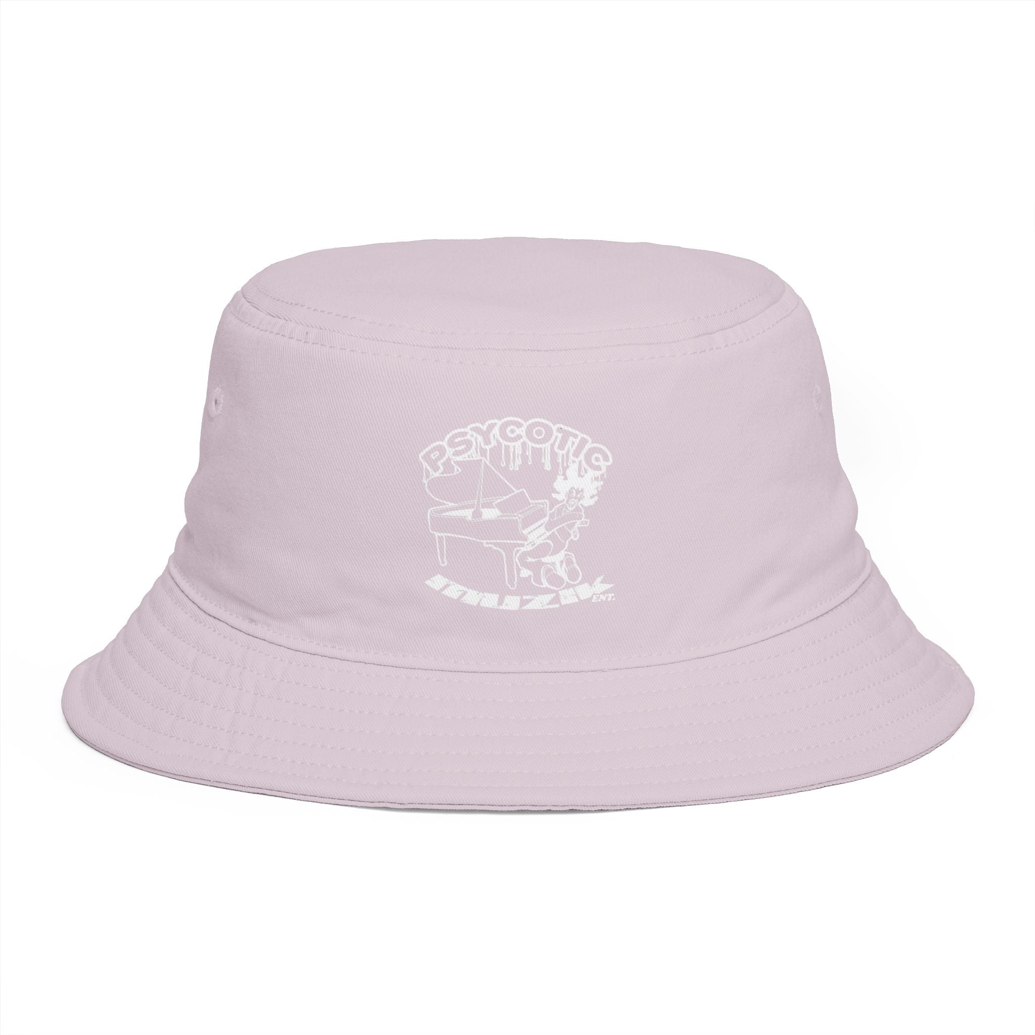 Psycotic Drummer Brown Bucket Hat — Retro Rock Band Graphic Bucket Hat