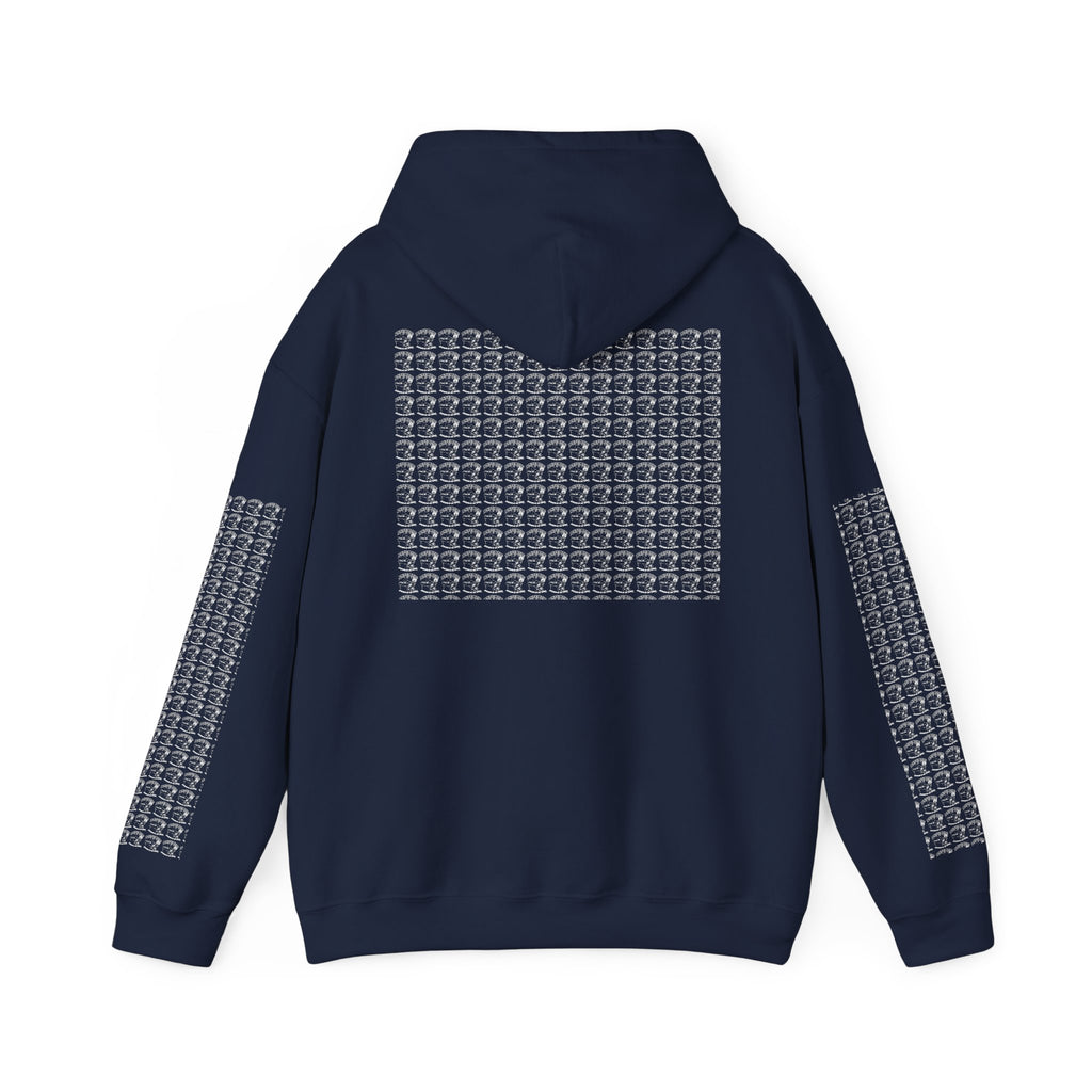 Hoodie — Repeating Skull Grid Graphic Pullover