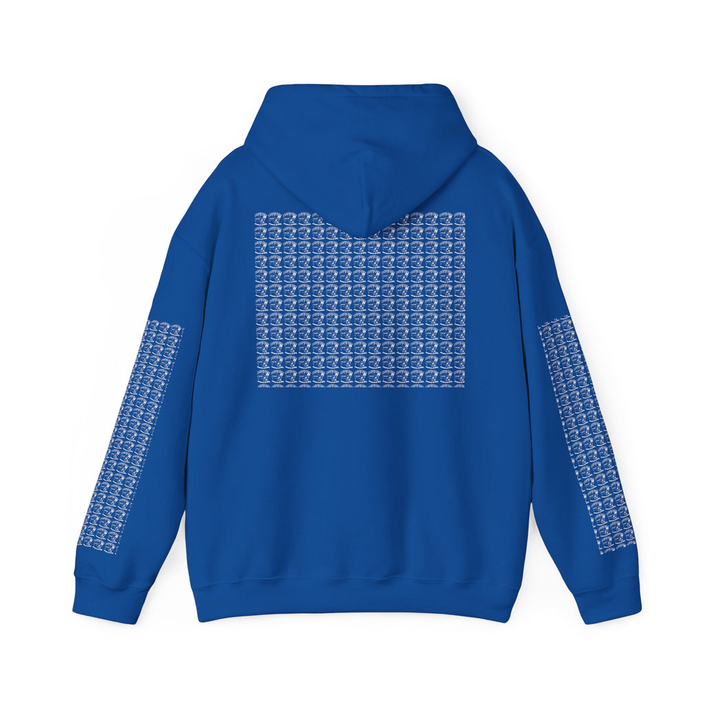 Hoodie — Repeating Skull Grid Graphic Pullover