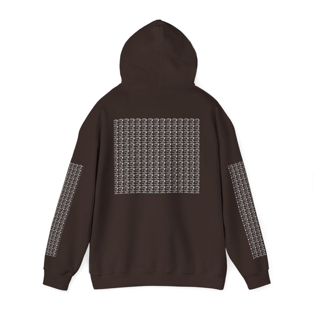Hoodie — Repeating Skull Grid Graphic Pullover