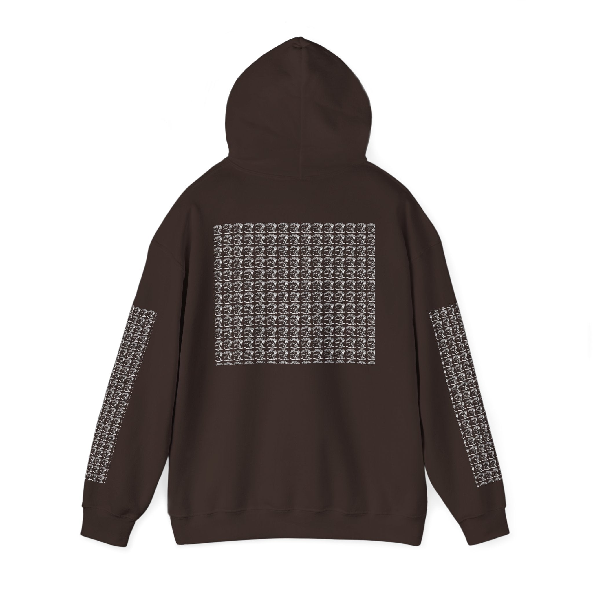 Hoodie — Repeating Skull Grid Graphic Pullover