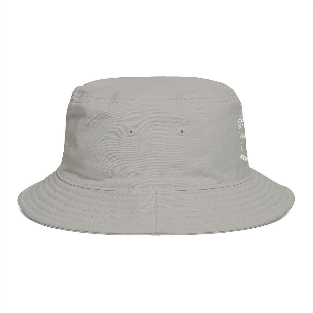 Psycotic Drummer Brown Bucket Hat — Retro Rock Band Graphic Bucket Hat