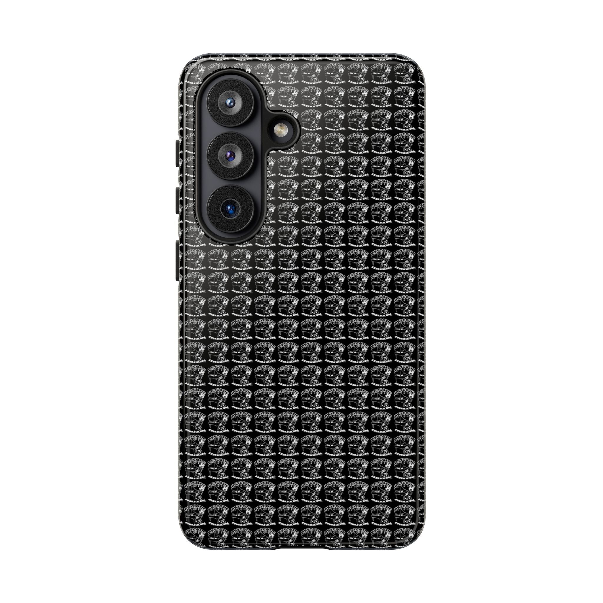 Black Carbon Fiber Texture Tough Phone Case — Rugged Drop Protection