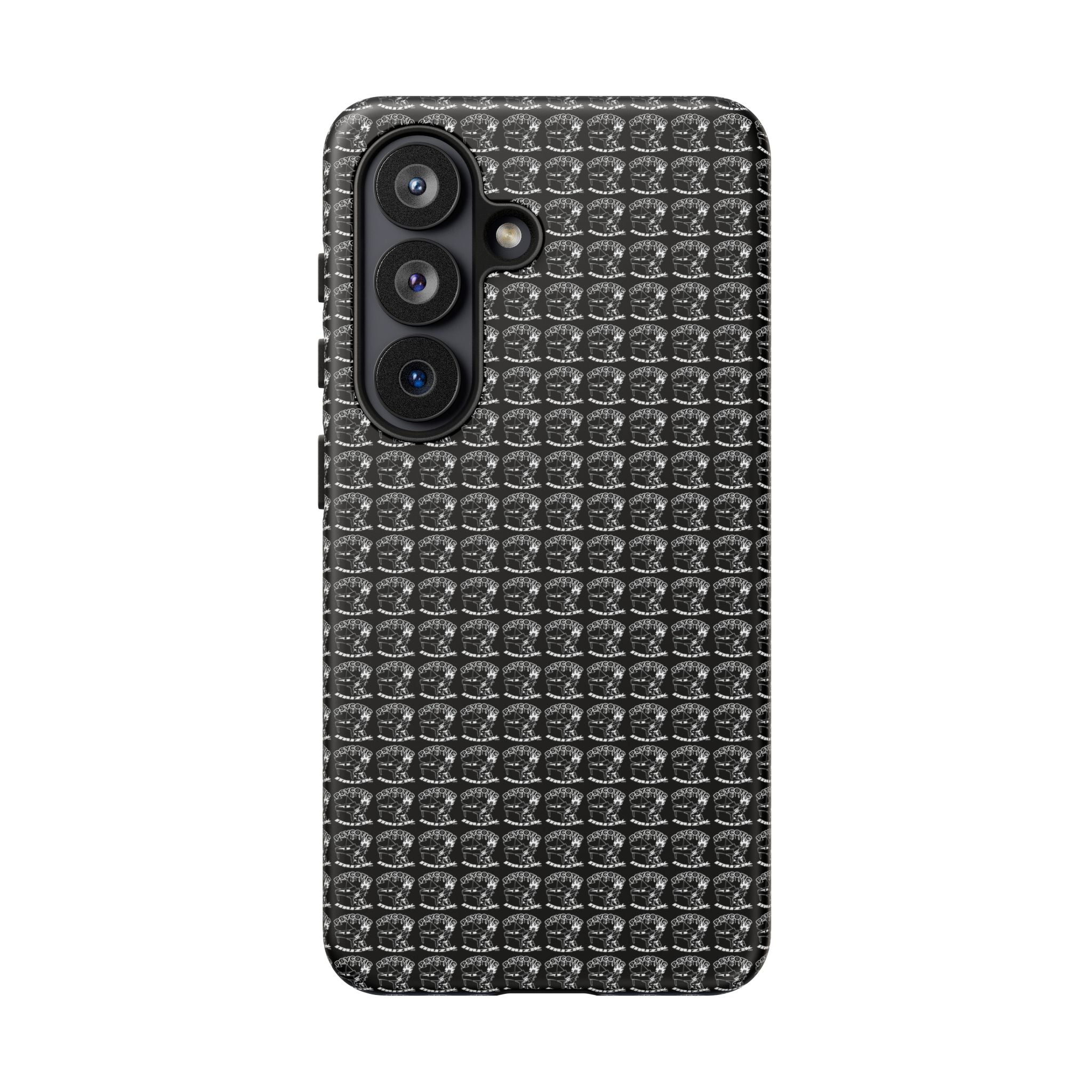 Black Carbon Fiber Texture Tough Phone Case — Rugged Drop Protection
