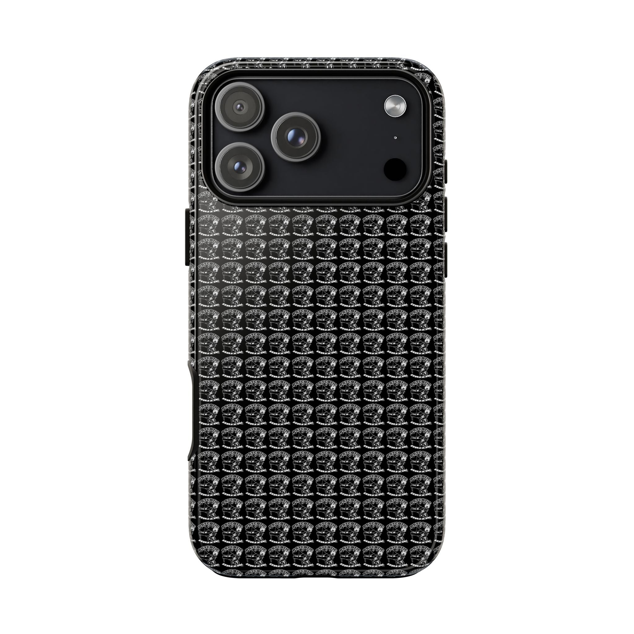 Black Carbon Fiber Texture Tough Phone Case — Rugged Drop Protection