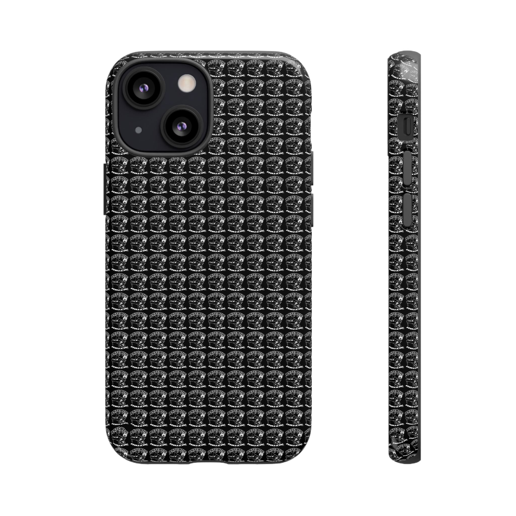 Black Carbon Fiber Texture Tough Phone Case — Rugged Drop Protection
